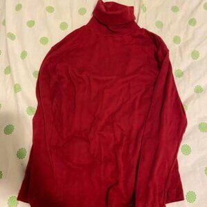 Erika & Co Red Turtleneck Top